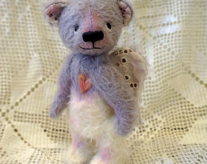 OOAK Earth Angel Bear, Teddy bears, little angel, angel teddy bear, soft toy teddy bear, Teddy Bear artists , OOAK teddy bear with