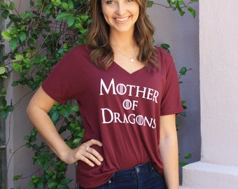 Mother of Dragons Tee, Game of Thrones Shirt, Comfy Mom Tee