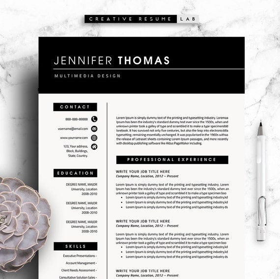 Jennifer Resume Template / CV Template Cover Letter for MS