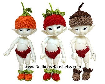Made to Order - Pick Your Style - Realpuki Size Hat - Pumpkin / Orange / Strawberry / Acorn
