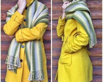 Mapuche shawl, blanket scarf wool, couverture, handwoven textiles, bed runner, echarpe, striped shawl , rustic, ethnic, hippie, indigenous