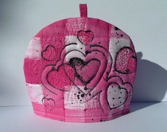 Pink Heart Tea Cosy