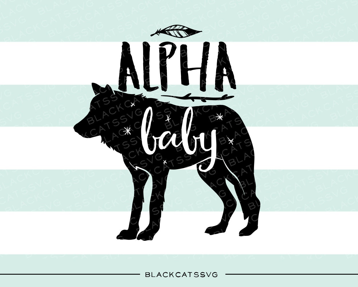 Alpha baby wolf SVG file Cutting File Clipart in by BlackCatsSVG