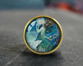 Mermaid -- Drawer knobs/ Handmade Vintage Bronze Dresser knobs cabinet Dresser Knobs pull / Dresser Pull / Cabinet Knobs / Furniture Knobs