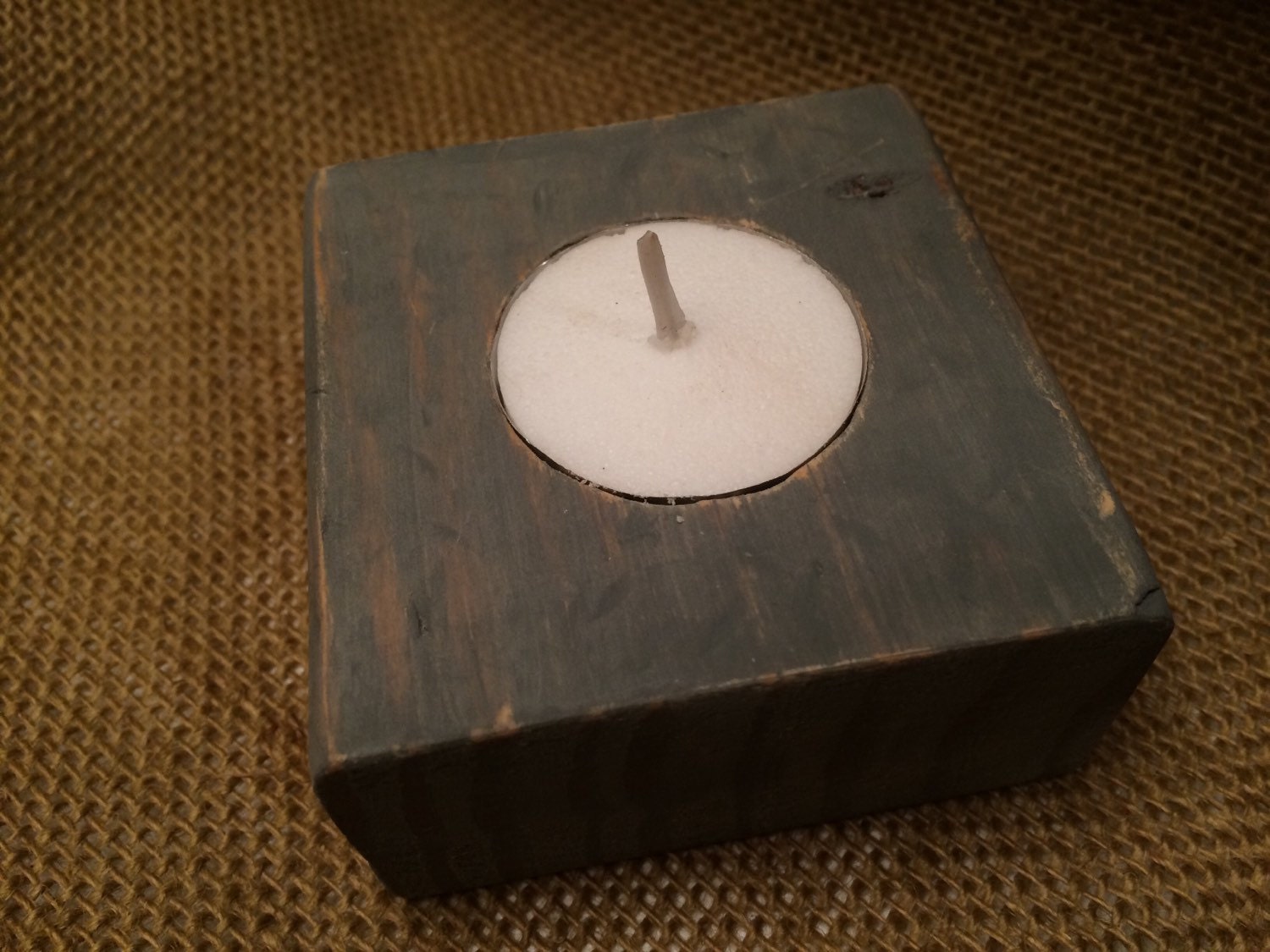Reclaimed Pallet Wood Block Candle Holder by KKCraftCabin on Etsy