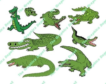 Alligator SVG file, eps, ai, studio3 files - Alligator Cut File - Alligator Clipart - Screen Print - Cricut Explorer - Silhouette