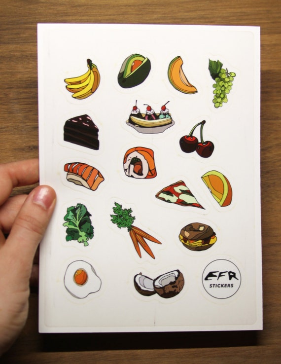 food sticker sheet