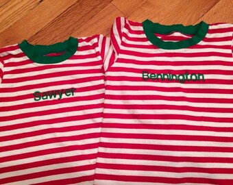 CLEARANCE Christmas Pjs with Name