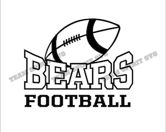 Bears Football Download Files - SVG, DXF, EPS, Silhouette Studio, Vinyl Cut Files, Digital Cut Files -Use with Cricut and Silhouette