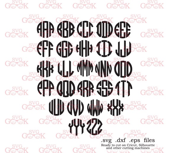 Download Font Bundle SVG cut files Digital Font svg Monogram Font SVG