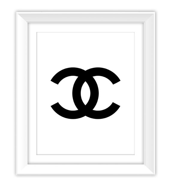 Chanel Print Black and White Printable Chanel Logo by ColorLab2016