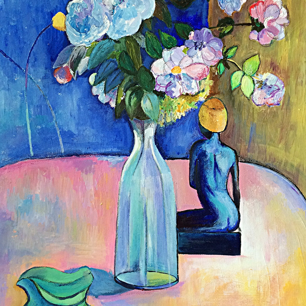 Paul Gauguin Vase with flowers reproduction. MADE