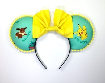 Gotta Catch Them All Green Character Mouse Ears