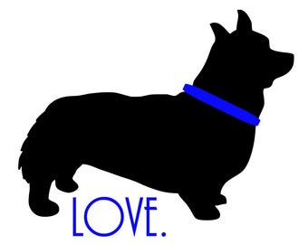 Corgi silhouette | Etsy
