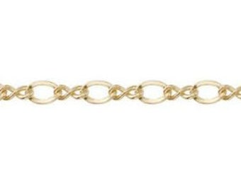 3.05mm Gold Filled Figure Eight Chain 14/20kt. (Sold Per Foot)