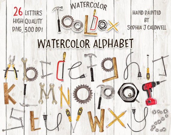 Alphabet Clipart Watercolor Tool Name Letters Woodworking Printable Scrapbook Kids Boy Girl Him Dad Father Alphabet Clipart Watercolor Tool Name Letters Woodworking Printable Scrapbook Kids Boy Girl Him Dad Father