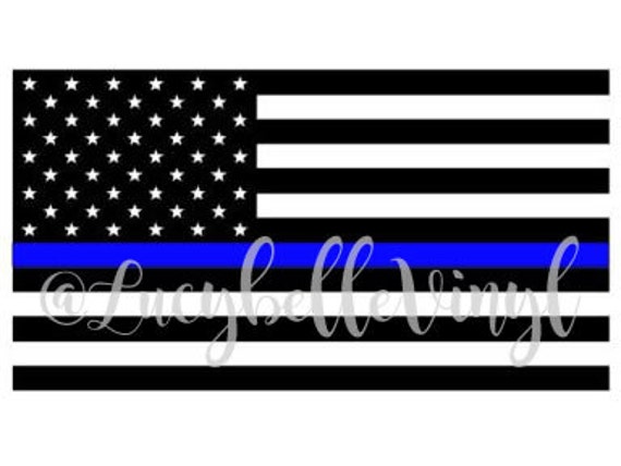 Thin Blue Line Vinyl Decal by LucybelleVinyl on Etsy