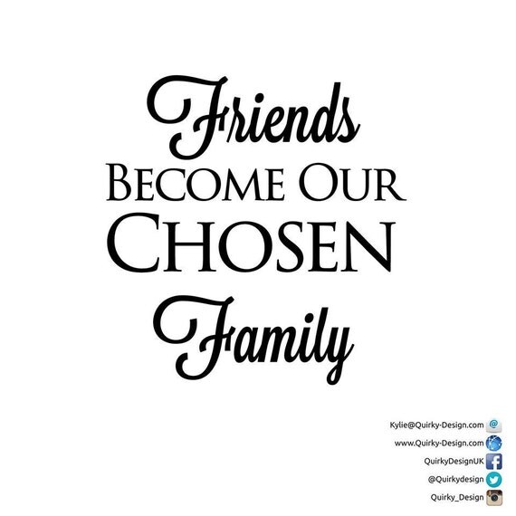 Friends Our Chosen Family Frame Vinyl Decal Sticker Box