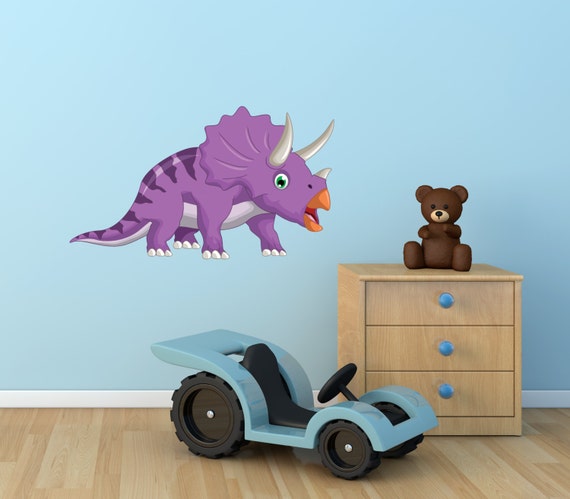 NQR Special: Kids Dinosaur Triceratops Wall Sticker Decal 50cm x 50cm