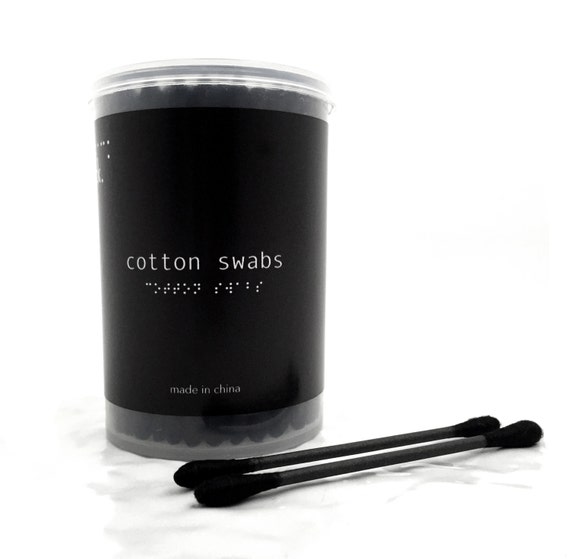 Black Cotton Swabs Buds Qtips B1ack Makeup Remover