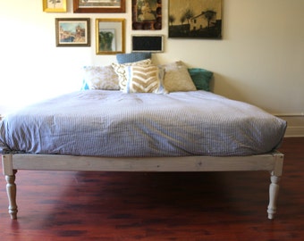 Platform Bed Frame Bohemian Wood Rustic Boutique Platform Bed Frame Bohemian Wood Rustic Boutique