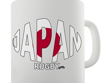 Japan Rugby Ball Flag Ceramic Mug