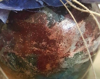 Glitter stardust fairy, nebula in a glass vase, decor