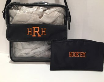 University of Texas Clear Stadium Bag with Hook 'Em Pouch