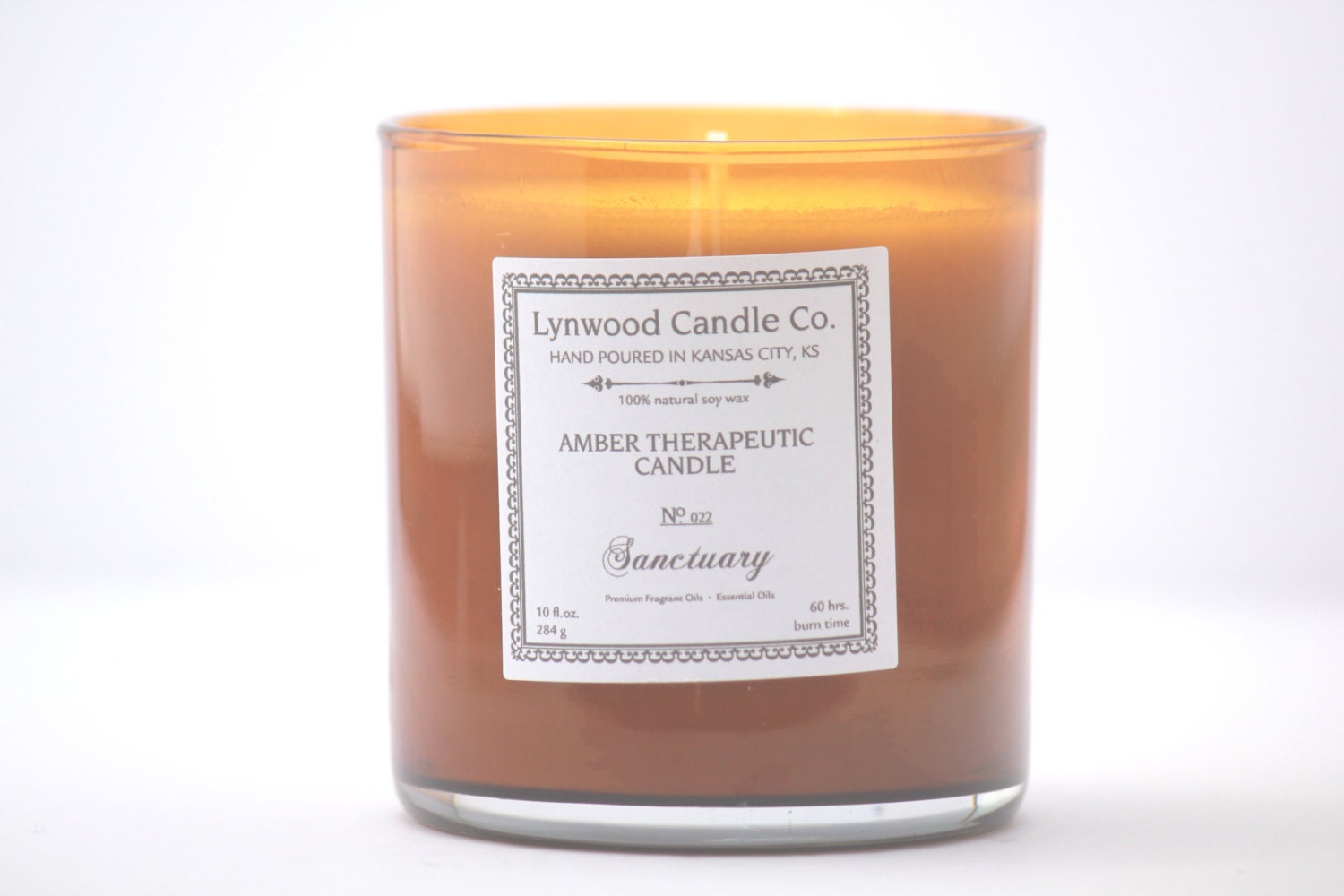 Sanctuary Therapeutic Candle 10oz Amber by