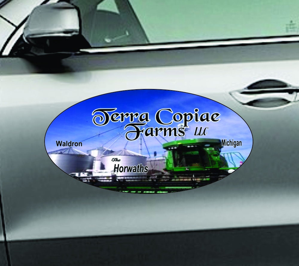 Car Magnets Oval 12x24 2 pcs Magnetic Signs