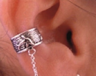 Sterling Silver earrings clip and chain