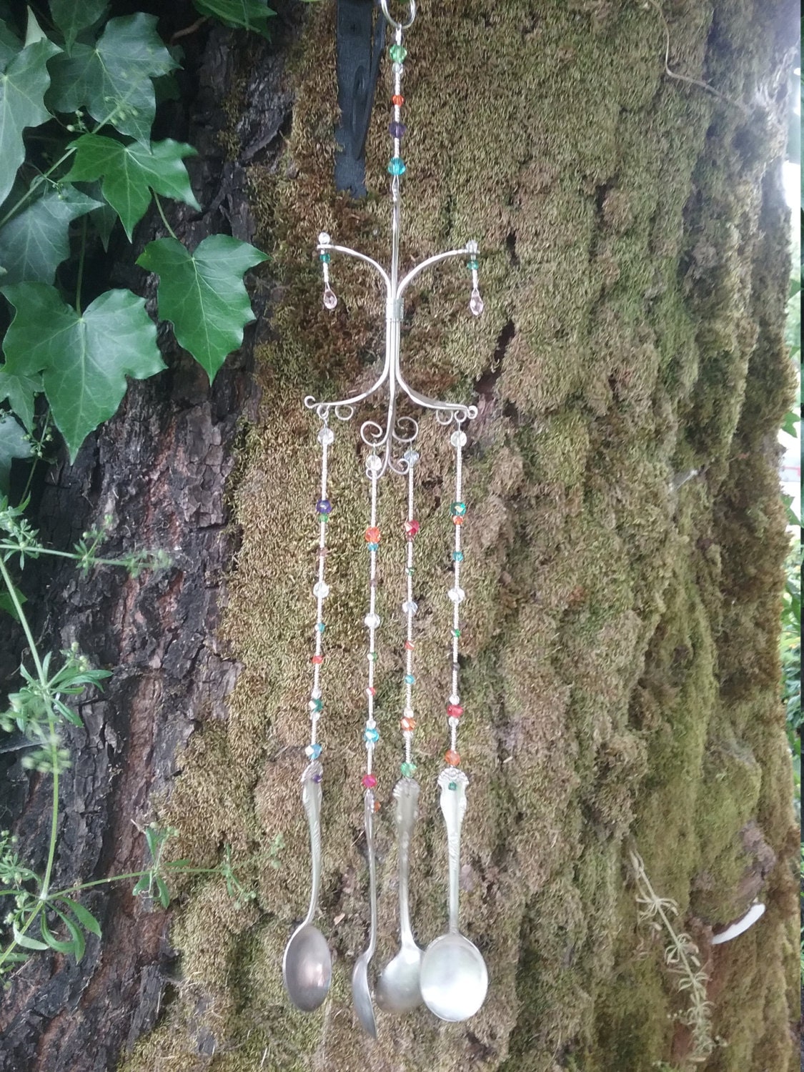 Silverware wind chimes Whimsical flatware wind by AWindsWhim