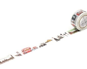 MT This is London Masking Tape, Washi Tape, Planner Accessories, Gift Wrapping, Scrapbooking Embellishments,