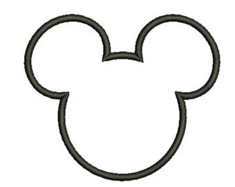 11 size-Mickey-Mouse-Ears-Applique Embroidery Design -INSTANT DOWNLOAD
