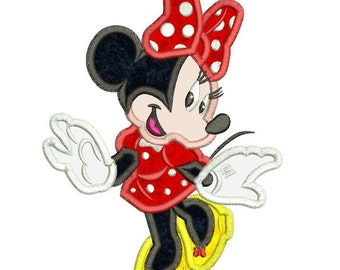 Cute Minnie Mouse Applique Design 3 sizes instant download