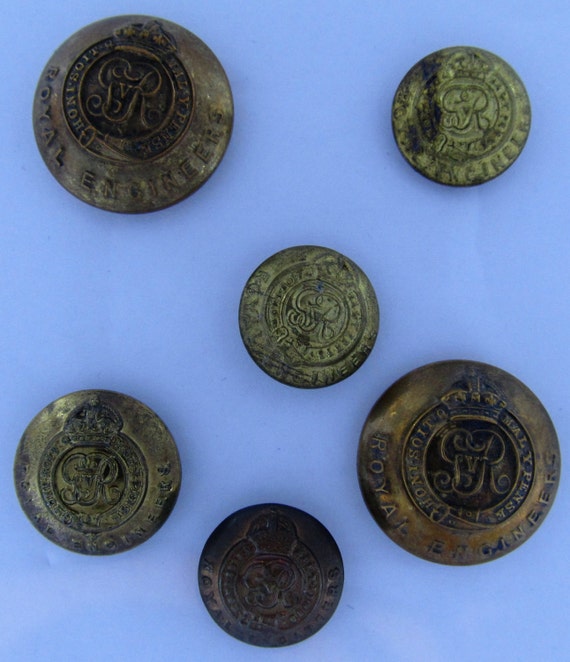 Ww1 vintage assorted Royal Engineers army military buttons