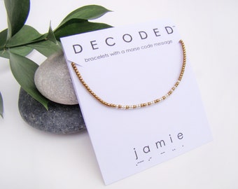 JAMIE - Morse Code Bracelet - Outlander Jewelry - Morse Code Jewelry - Outlander Bracelet
