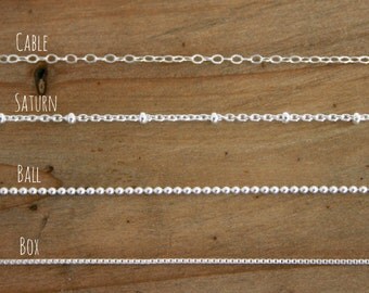 Sterling Silver Necklace Chain. Choose your chain.