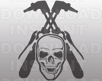 Welder Skull SVG File,Welding SVG File,Skilled Trades SVG-Cutting Template-Vector Clip Art-Commercial & Personal Use-Cricut,Cameo,Silhouette