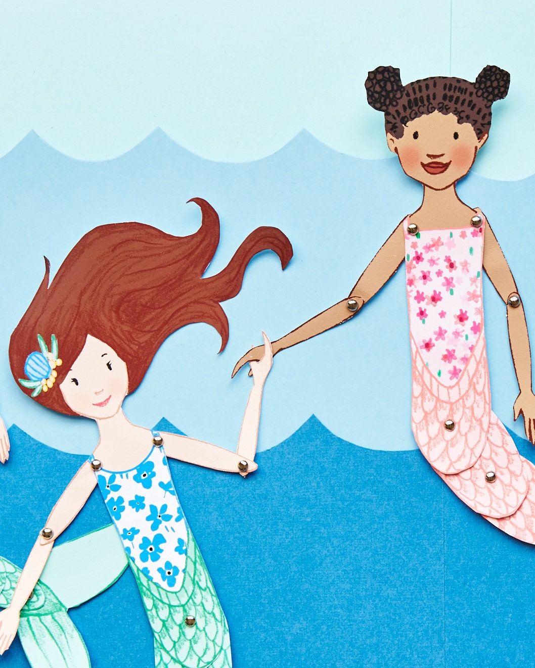 Mermaid Paper Puppets PDF Printable