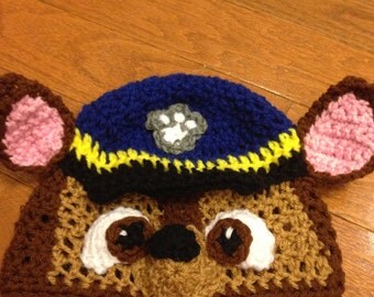 Paw Patrol Chase Beanie Paw Patrol Beanie Paw Patrol Costume Chase beanie