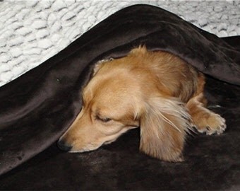 Winter White on Chocolate Brown Snuggle Sack - Feather Faux Fur - Includes Embroidered Personalization