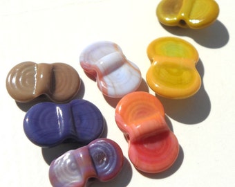 Wing Dings Mix Number 4- handmade lampwork glass winged beads