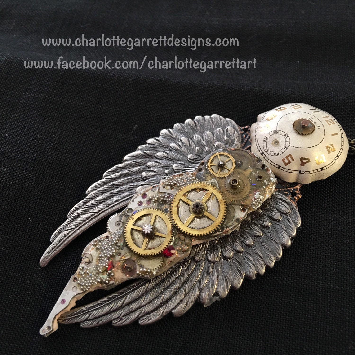 Clockwork Angel Necklace by CharlotteGarrettArt on Etsy