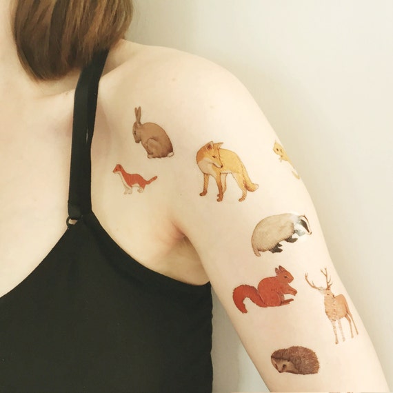 wald tier tempor 228 re tattoos fuchs dachs hase reh igel wald tier tempor 228 re tattoos fuchs dachs hase reh igel