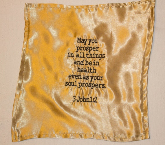Items similar to Scripture Handkerchief Prayer ClothMay You Prosper