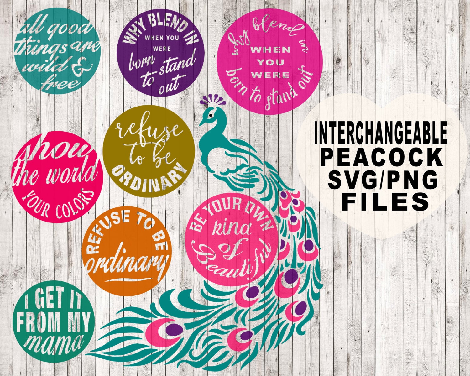 Download interchangeable peacock svg quote svg svg files cut files