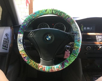 Maroon and White Chevron Steering Wheel Cover by mammajane on Etsy