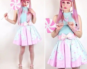 Melty Sweets Skirt Pastel Skirt, Fairy Kei Skirt, Kawaii Skirt,