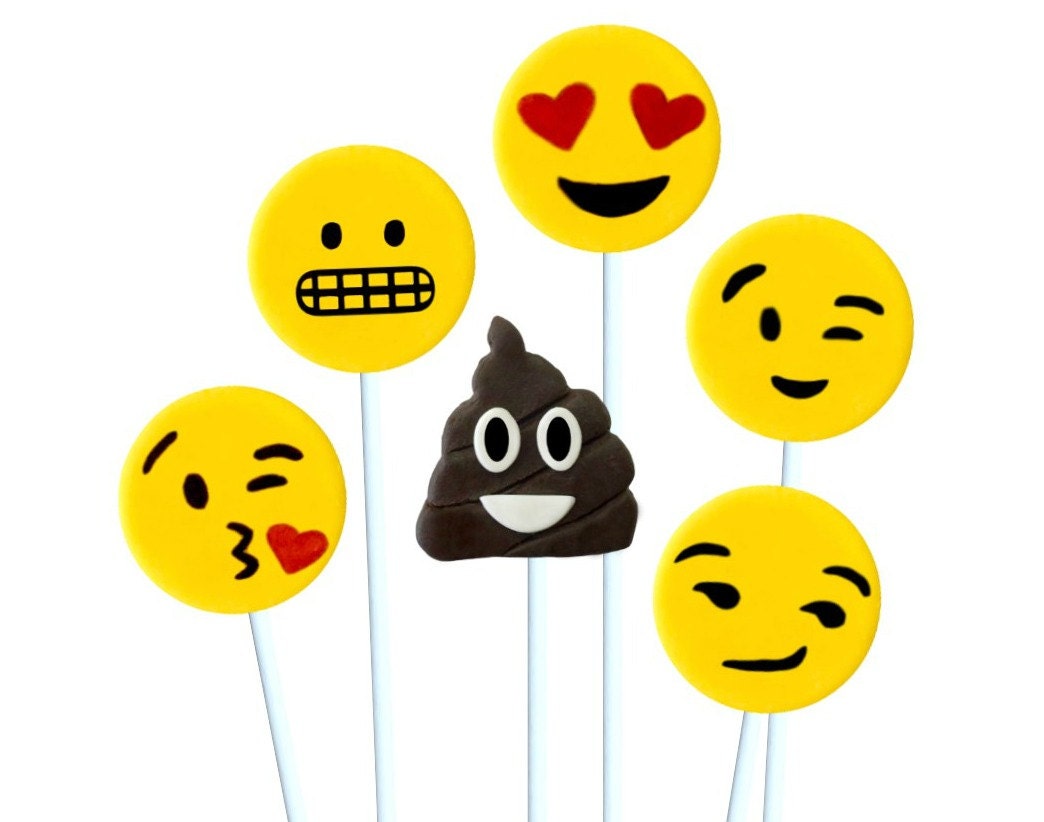 Emoji Candy Lollipops Includes the Poop Emoji Birthday